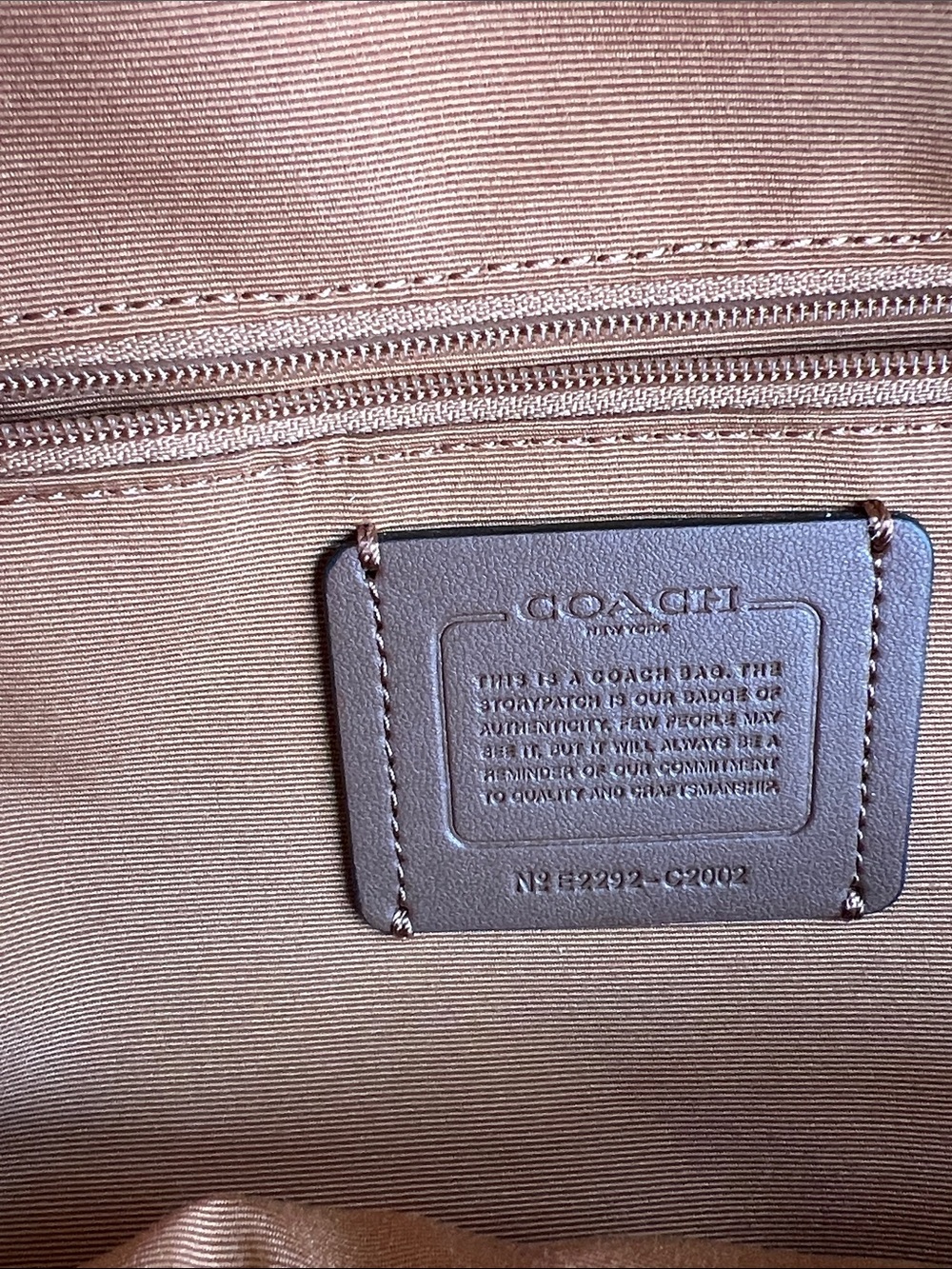 Coach Beige Signature Mini Backpack with Black Trim - Picture 3 of 8